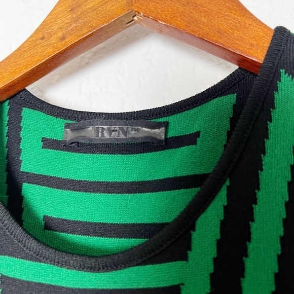 RVN Deco Stripe Jaquard Knit Sheath Dress - Picture 6 of 8